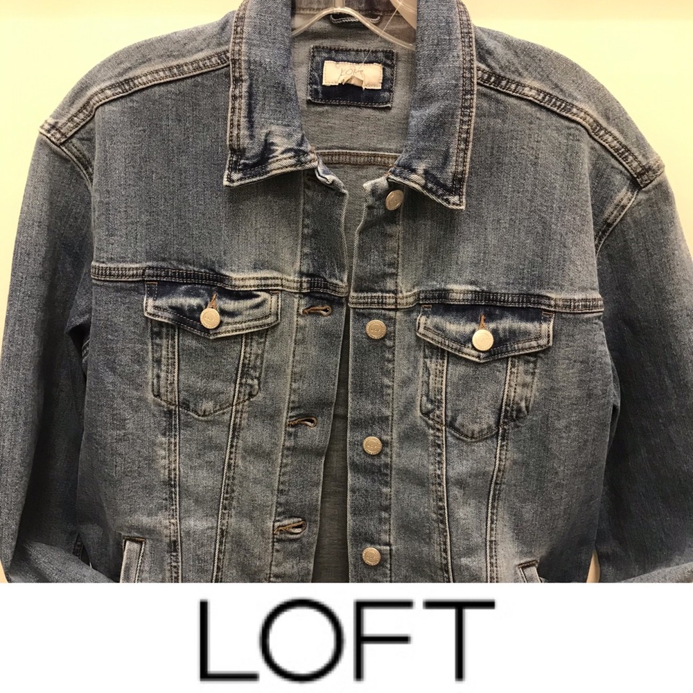 Gorgeous Loft Outlet Denim jacket ❤️ nwt - Picture 8 of 8